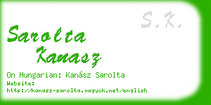 sarolta kanasz business card